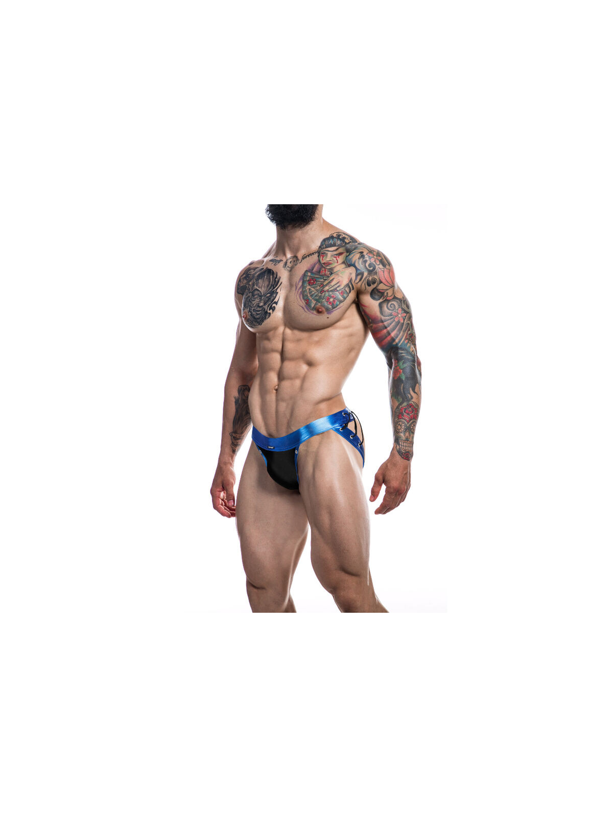 CUT4MEN - JOCKSTRAP DESIRE IN PELLE BLU XL