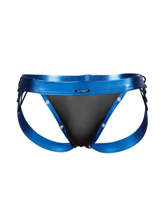 CUT4MEN - JOCKSTRAP DESIRE IN PELLE BLU XL