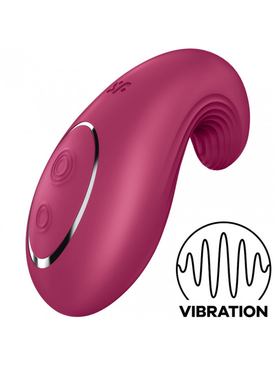 SATISFYER - VIBRATORE DA APPOGGIO DIPPING DELIGHT ROSSO