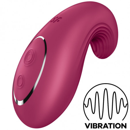 SATISFYER - VIBRATORE DA APPOGGIO DIPPING DELIGHT ROSSO