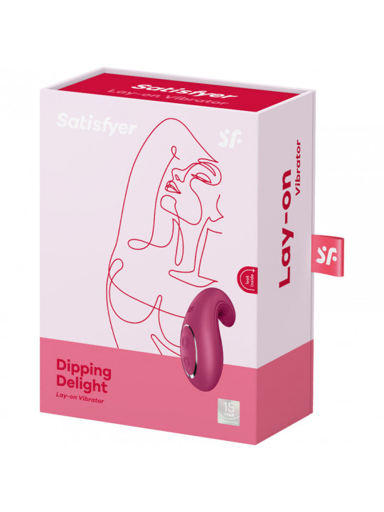 SATISFYER - VIBRATORE DA APPOGGIO DIPPING DELIGHT ROSSO