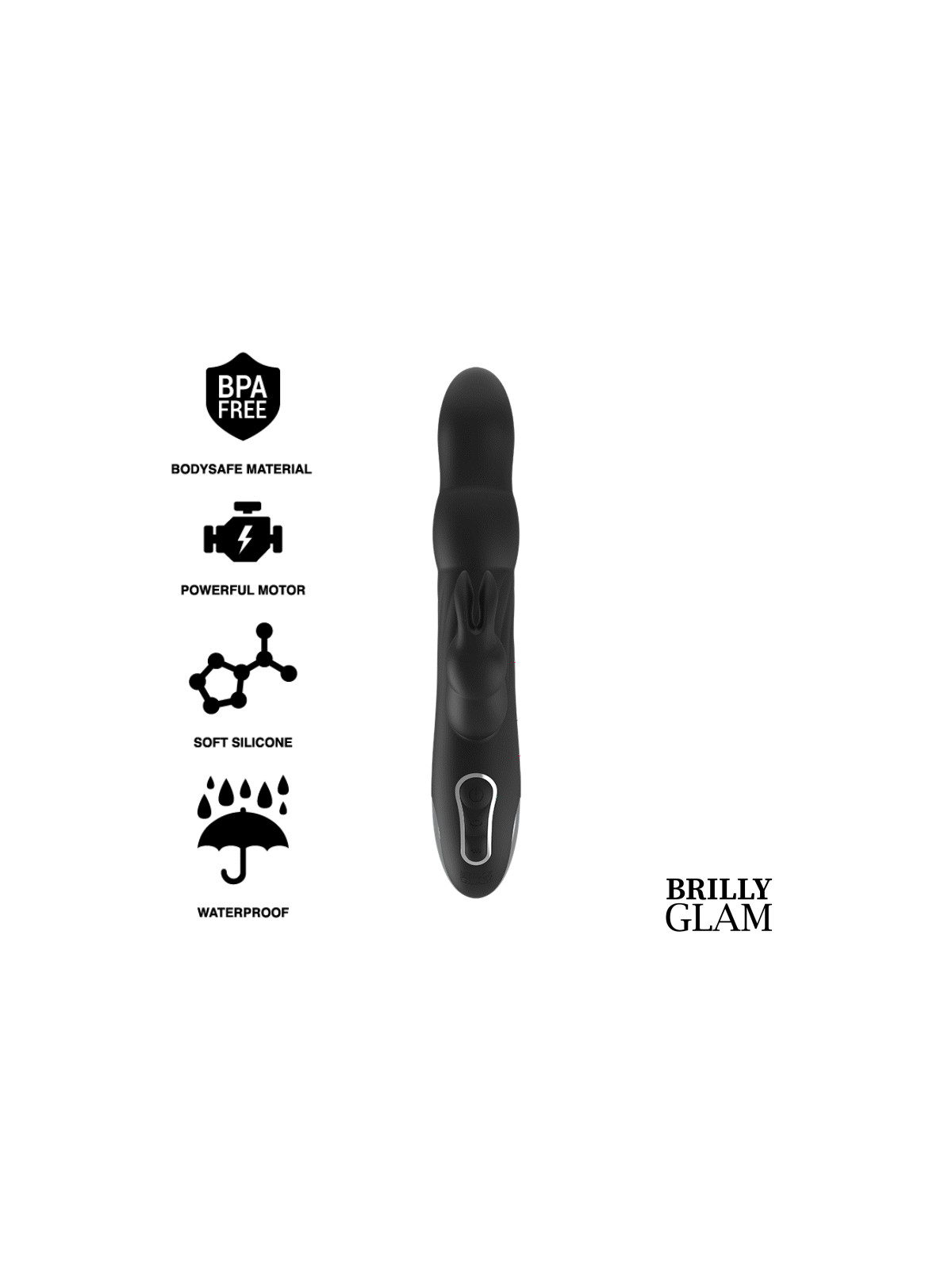 BRILLY GLAM- VIBRATORE E ROTATORE CONIGLIO  MOEBIUS COMPATIBILE CON LA TECNOLOGIA WIRELESS WATCHME