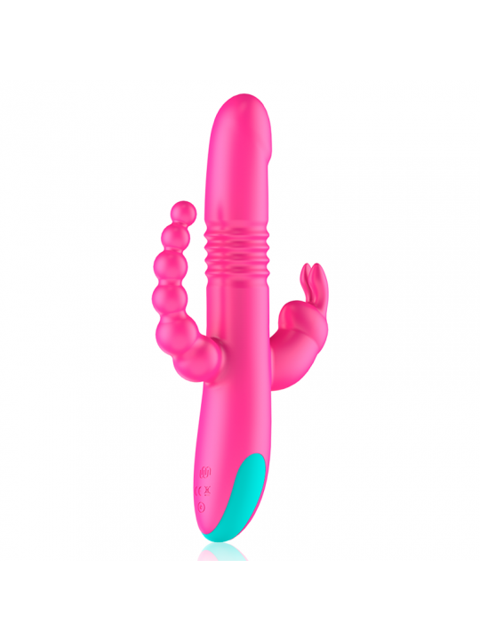 HAPPY LOKY - TRIPLA STIMOLAZIONE DONALD: COMPATIBILE CON LA TECNOLOGIA WIRELESS ANALE, G-SPOT E CLITORIDEA WATCHME