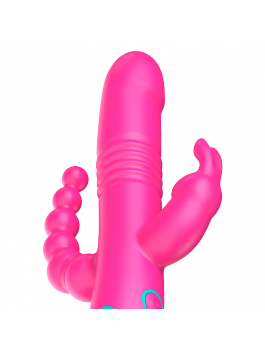 HAPPY LOKY - TRIPLA STIMOLAZIONE DONALD: COMPATIBILE CON LA TECNOLOGIA WIRELESS ANALE, G-SPOT E CLITORIDEA WATCHME