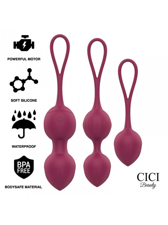 CICI BEAUTY - PREMIUM SILICONE 3 PERLINE VIBRANTI KEGEL TELECOMANDO