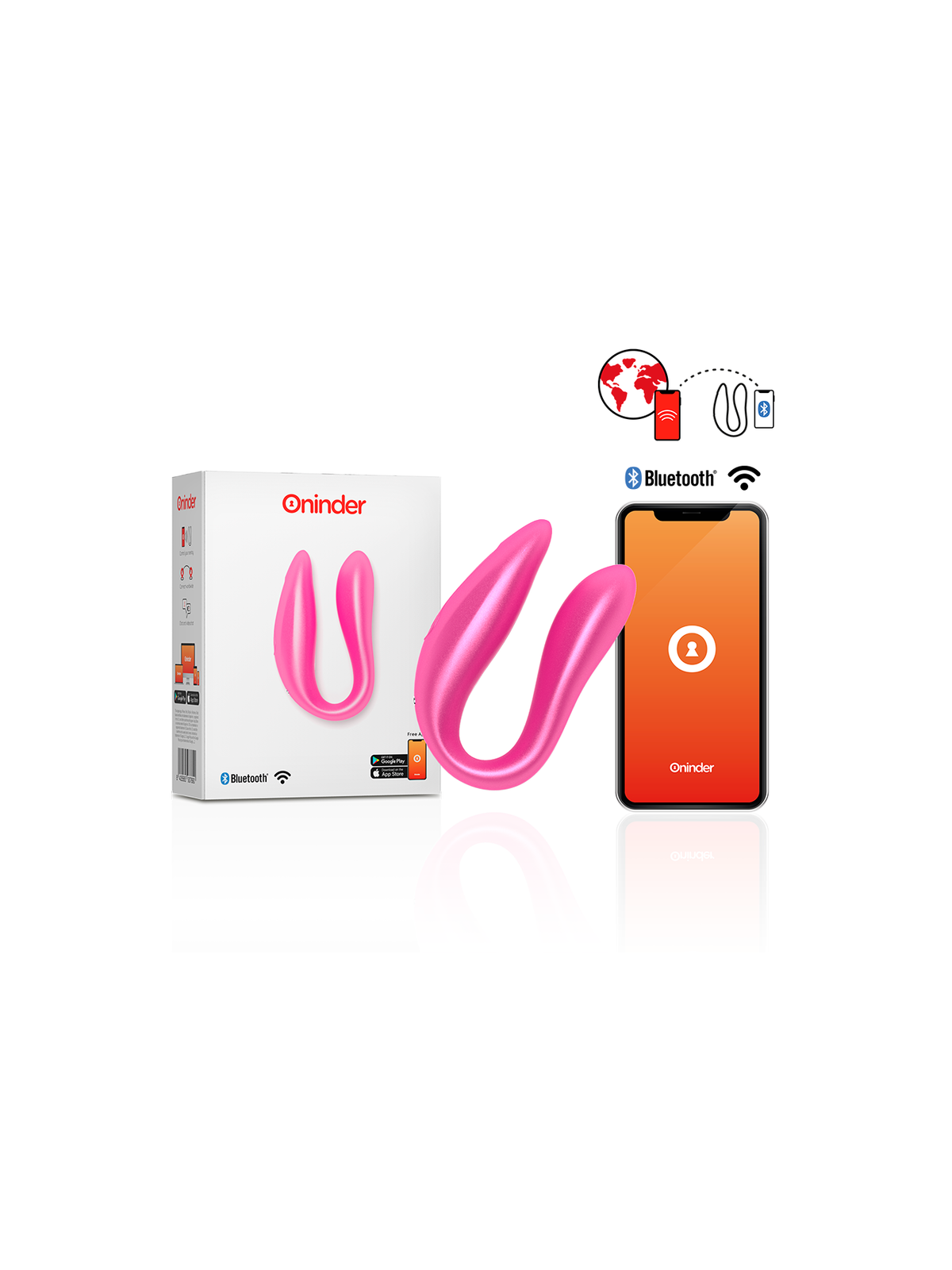 ONINDER - STIMOLATORE DEL PUNTO G E DEL CLITORALE LISBOA ROSA - APP GRATUITA