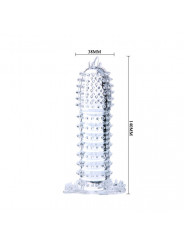 BAILE - GUAINA PER PENE CON PUNTI DI STIMOLAZIONE TRASPARENTI 14 CM