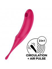 SATISFYER - STIMOLATORE E VIBRATORE TWIRLING PRO AIR PULSE ROSSO