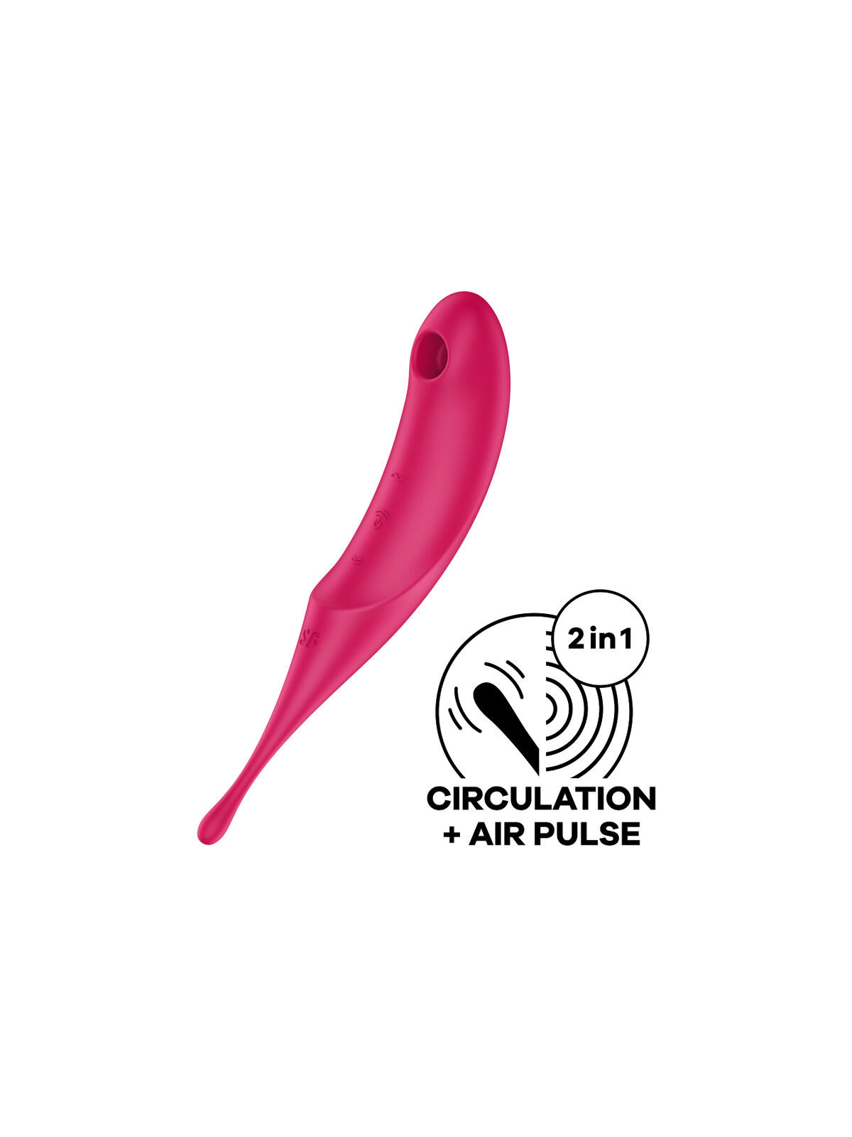 SATISFYER - STIMOLATORE E VIBRATORE TWIRLING PRO AIR PULSE ROSSO