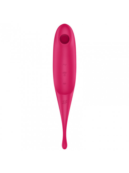 SATISFYER - STIMOLATORE E VIBRATORE TWIRLING PRO AIR PULSE ROSSO