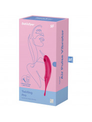 SATISFYER - STIMOLATORE E VIBRATORE TWIRLING PRO AIR PULSE ROSSO