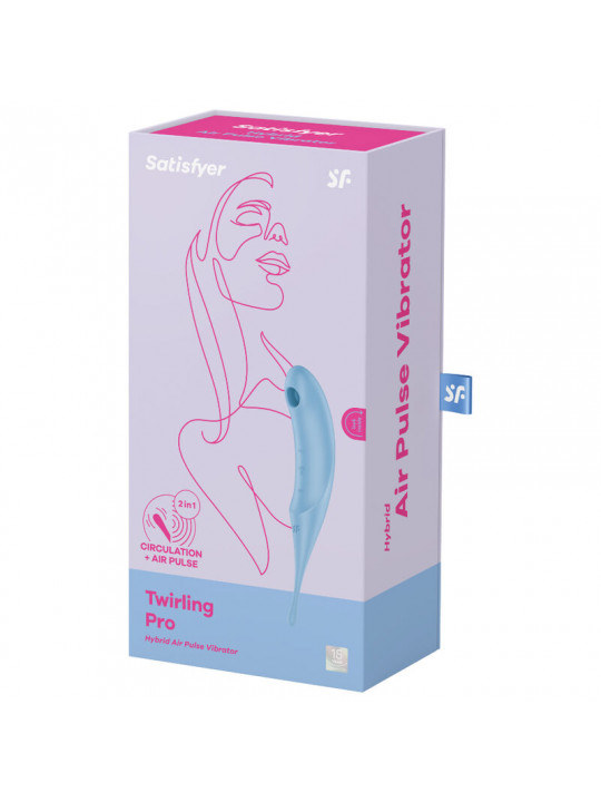 SATISFYER - STIMOLATORE E VIBRATORE TWIRLING PRO AIR PULSE BLU