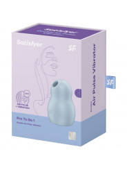 SATISFYER - PRO TO GO 1 DOPPIO STIMOLATORE E VIBRATORE BLU