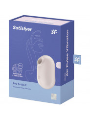 SATISFYER - PRO TO GO 2 DOPPIO STIMOLATORE E VIBRATORE BEIGE