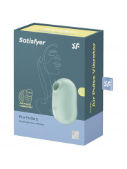 SATISFYER - PRO TO GO 2 DOPPIO STIMOLATORE E VIBRATORE VERDE