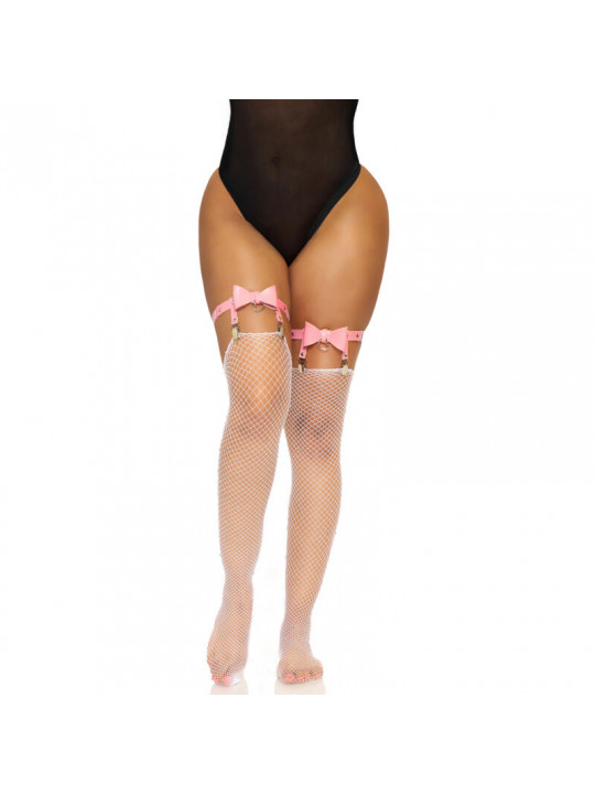 LEG AVENUE - GIARRETTIERA L IN PELLE VEGANA TAGLIA UNICA - ROSA