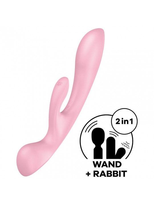 SATISFYER - TRIPLE OH VIBRAZIONE IBRIDA ROSA