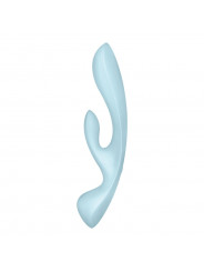 SATISFYER - TRIPLE OH VIBRAZIONE IBRIDA BLU