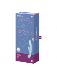 SATISFYER - TRIPLE OH VIBRAZIONE IBRIDA BLU