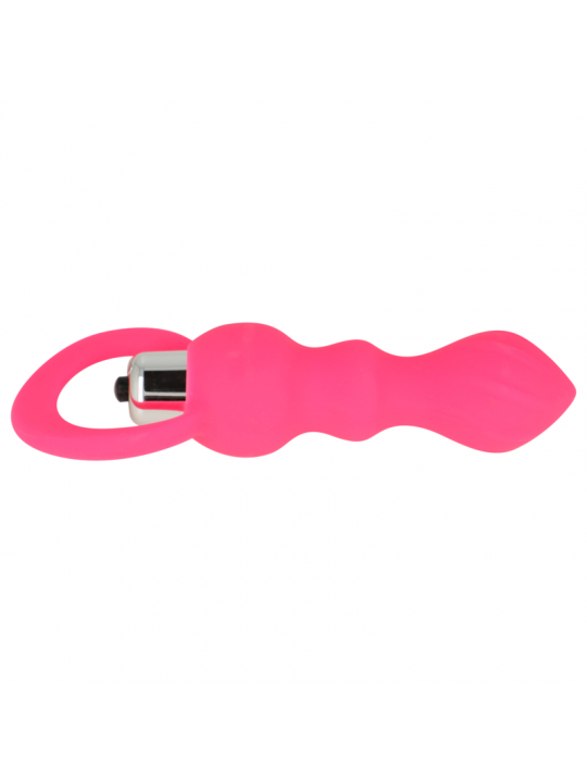 OHMAMA - STIMOLATORE ANALE CON VIBRAZIONE 9 CM ROSA