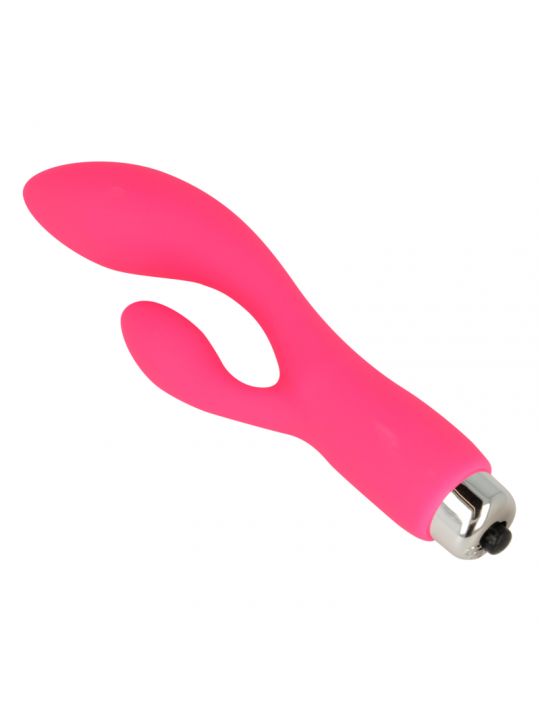 OHMAMA - VIBRATORE CON CONIGLIO 12,5 CM ROSA