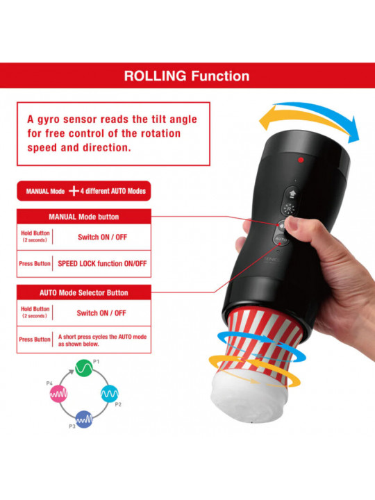 TENGA - ASPIRAZIONE E ROTAZIONE RULLO GIROSCOPIO SOTTOVUOTO