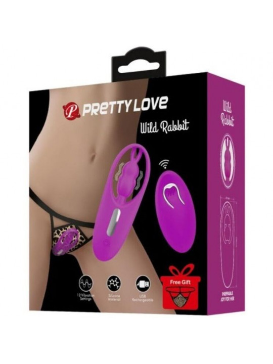 PRETTY LOVE - STIMOLATORE PER MUTANDINE CON TELECOMANDO WILD RABBIT LILLA