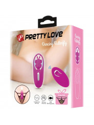 PRETTY LOVE - STIMOLATORE A FARFALLA PER MUTANDINE DANCING CON TELECOMANDO LILLA