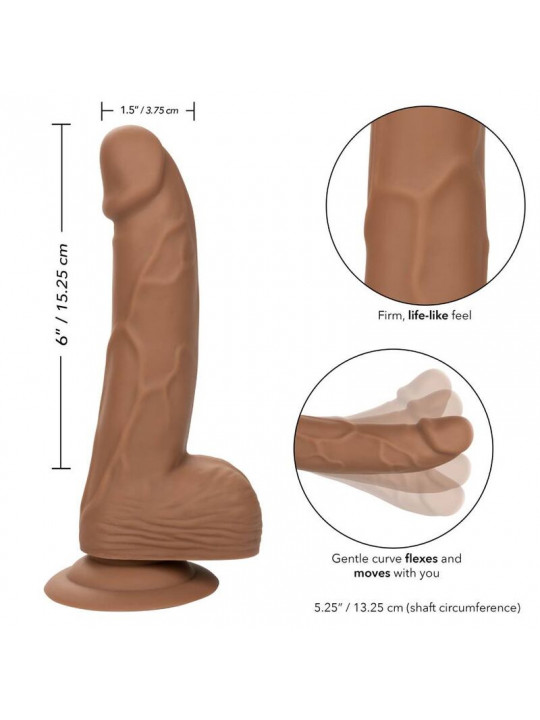 CALEXOTICS - BORCHIE IN SILICONE 15.24 CM MARRONE