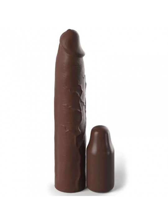 FANTASY X- TENSIONS - PIPEDREAMS SLEEVE 22,86 CM + 7,62 CM PLUG BROWN