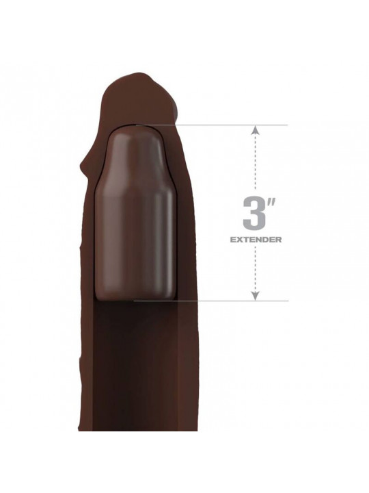 FANTASY X- TENSIONS - PIPEDREAMS SLEEVE 22,86 CM + 7,62 CM PLUG BROWN