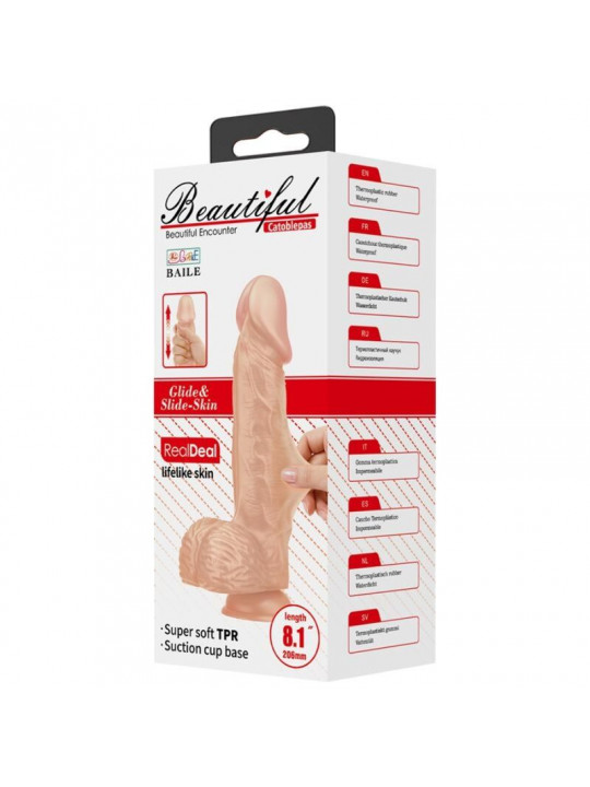 BAILE - BELLISSIMO INCONTRO CATOBLEPAS DILDO REALISTICO FLESSIBILE 20.6 CM NATURALE