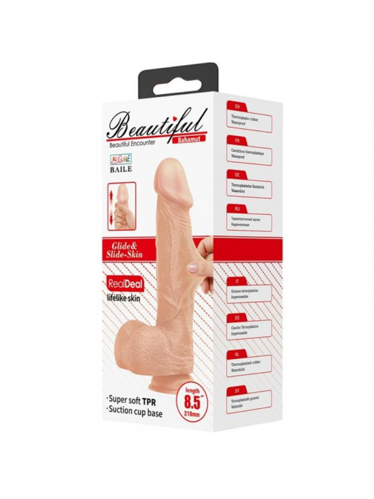 BAILE - BELLISSIMO INCONTRO DILDO REALISTICO FLESSIBILE BAHAMUT 21.8 CM NATURALE