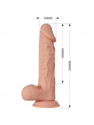 BAILE - BELLISSIMO INCONTRO DILDO REALISTICO FLESSIBILE BURAQ 24 CM NATURALE