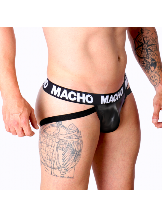 MACHO - MX25NC JOCK NERO PELLE S