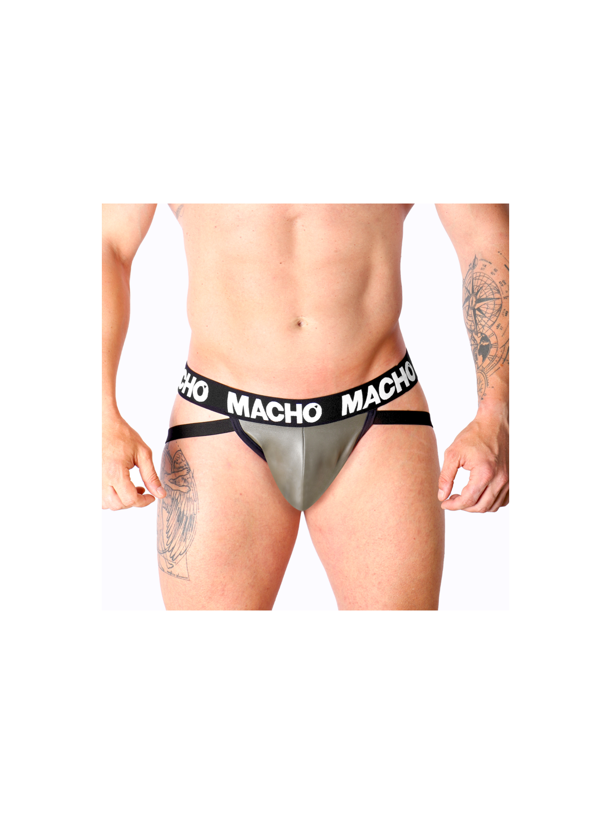 MACHO - MX27GR JOCK LEATHER GRIGIO BEIGE S