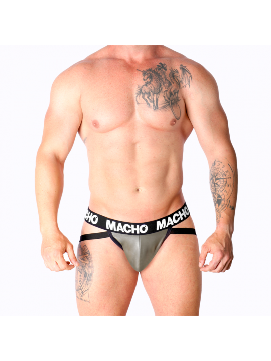 MACHO - MX27GR JOCK LEATHER GRIGIO BEIGE S