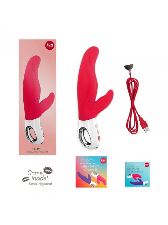 FUN FACTORY - VIBRATORE DOPPIO LADY BI INDIA ROSSO