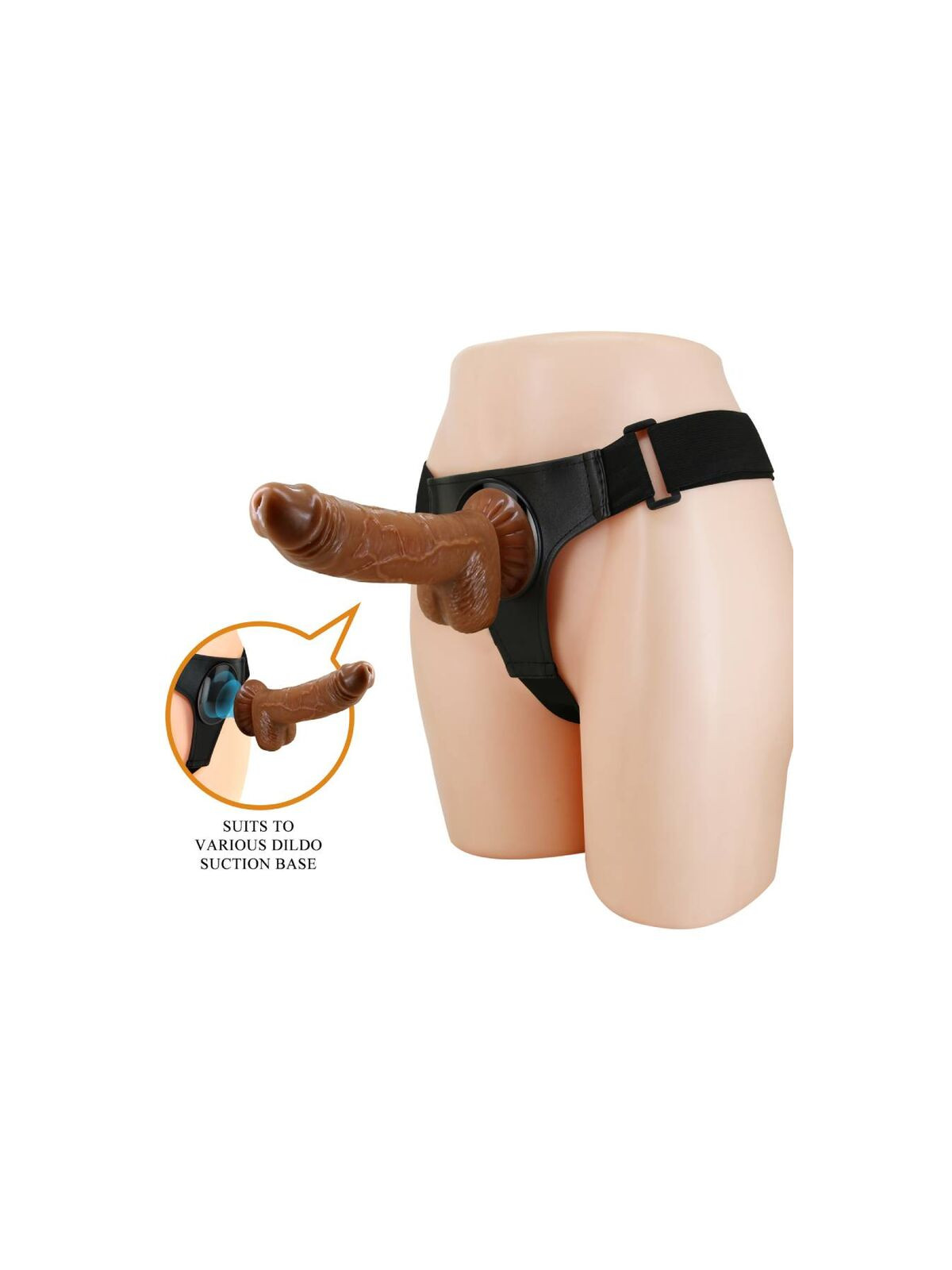 PRETTY LOVE - IMBRAGATURA SLIP UNIVERSALE IMBRAGATURA CON DILDO MICHEAL 20 CM NERO