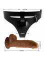 PRETTY LOVE - IMBRAGATURA SLIP UNIVERSALE IMBRAGATURA CON DILDO MICHEAL 20 CM NERO