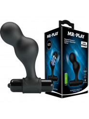 MR PLAY - PLUG ANALE VIBRATORE IN SILICONE NERO