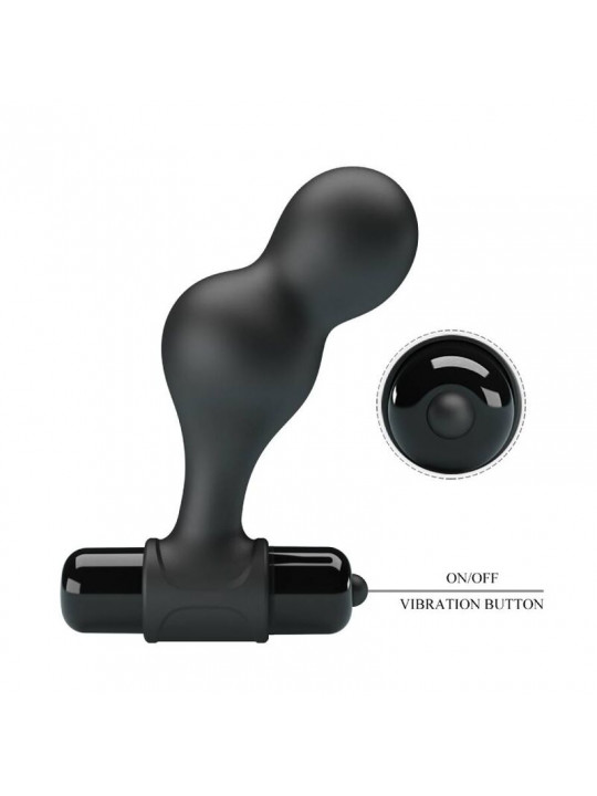 MR PLAY - PLUG ANALE VIBRATORE IN SILICONE NERO