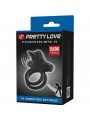 PRETTY LOVE - DOPPIO ANELLO VIBRANTE CON STIMOLATORE NERO