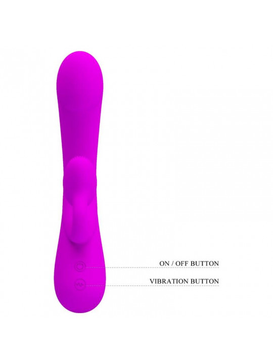 PRETTY LOVE - VIBRATORE SINCERO E VENTOSA CLITORIDE IN SILICONE VIOLA