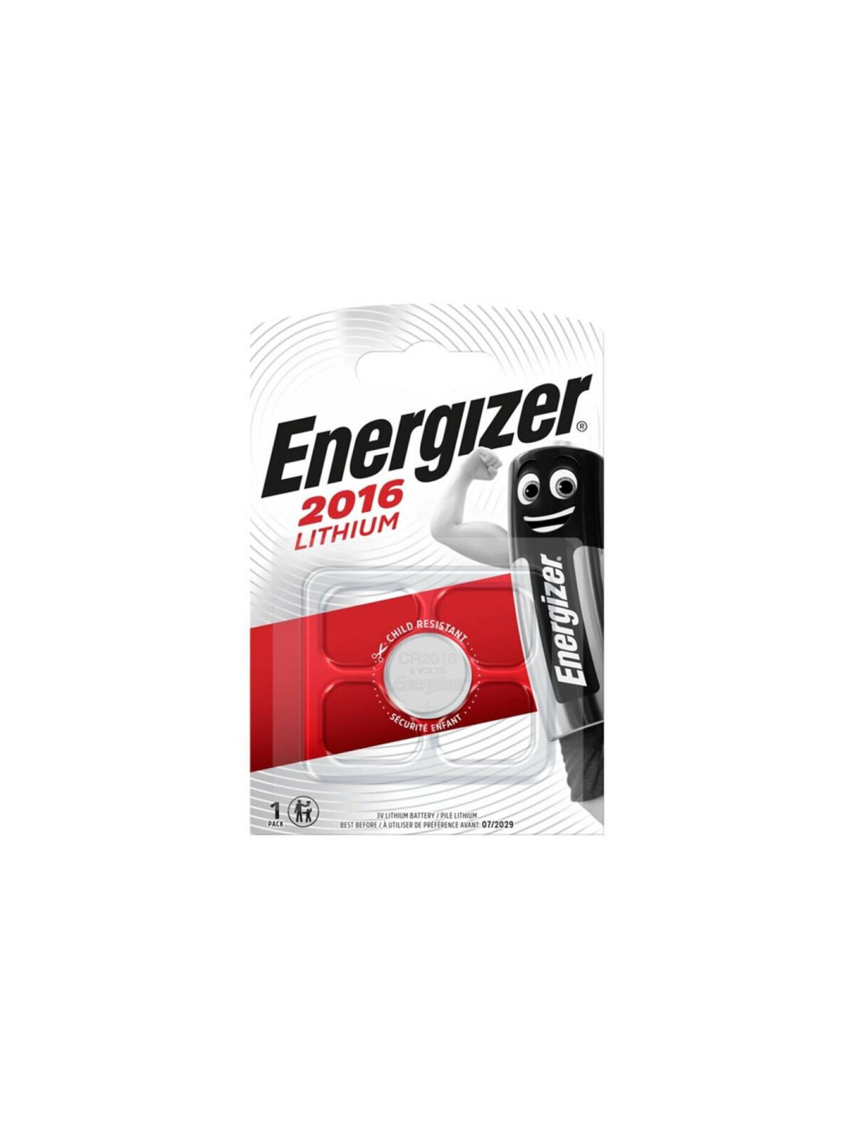 ENERGIZER - BATTERIA LITIO A TASTO CR2016 3V 1 UNIT