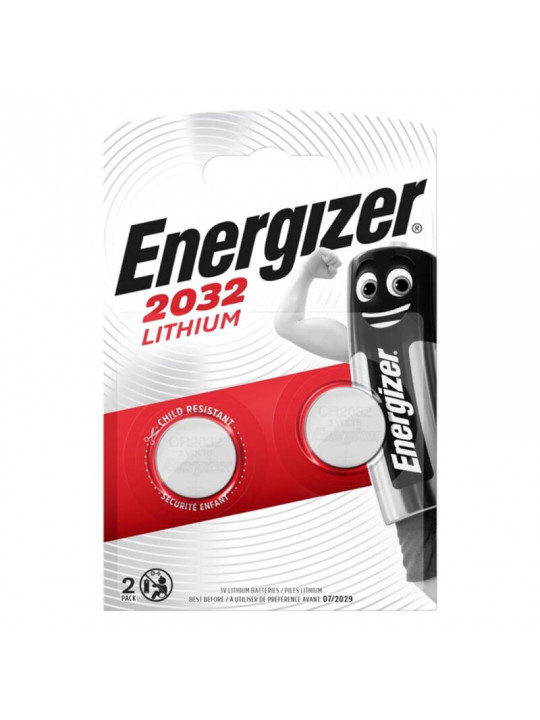 ENERGIZER - BATTERIA LITIO A TASTO CR2032 3V 2 UNIT