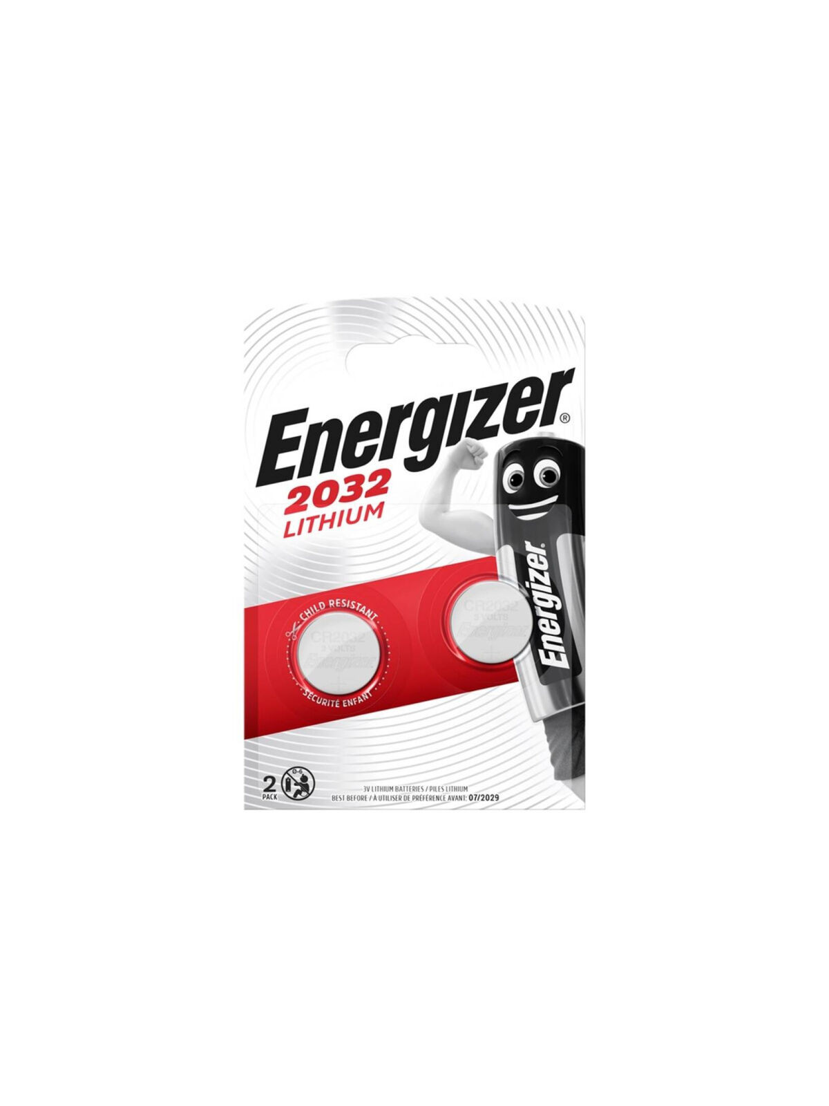 ENERGIZER - BATTERIA LITIO A TASTO CR2032 3V 2 UNIT