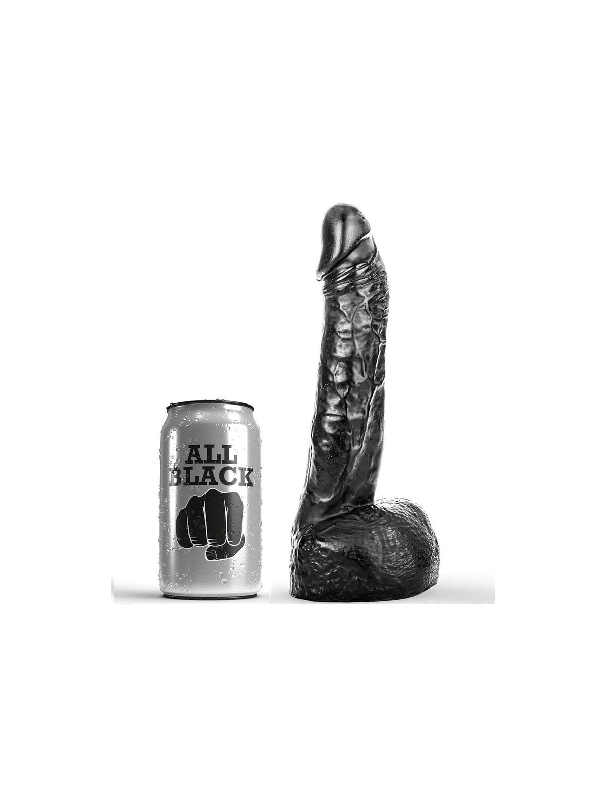 ALL BLACK - DILDO CON PUGNO 20 CM