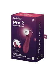 SATISFYER - PRO 2 GENERACIÓN 3 WINE ROSSO BLUETOOTH E APP