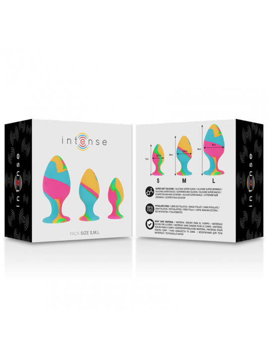 INTENSE - SET DI TAPPI IN SILICONE MULTICOLORE